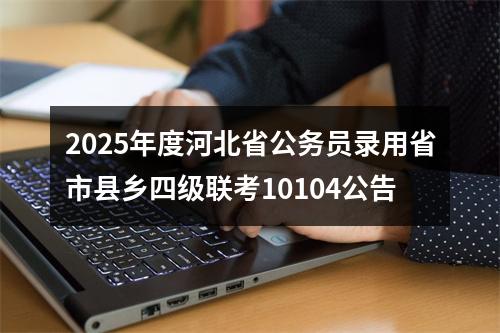 2025年度河北省公务员录用省市县乡四级联考10104公告 图片
