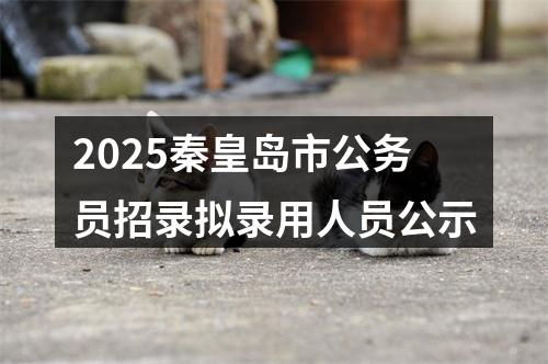 2025秦皇岛市公务员招录拟录用人员公示 图片