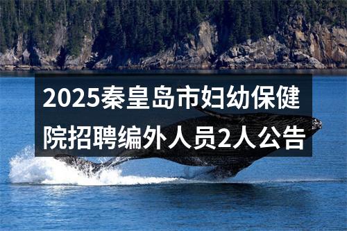 2025秦皇岛市妇幼保健院招聘编外人员2人公告 图片