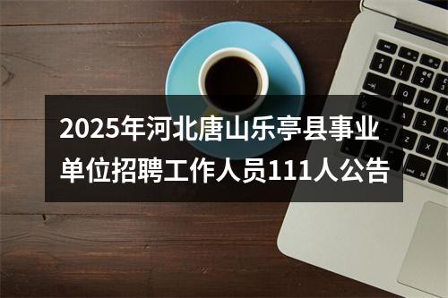 2025年河北唐山乐亭县事业单位招聘工作人员111人公告 图片