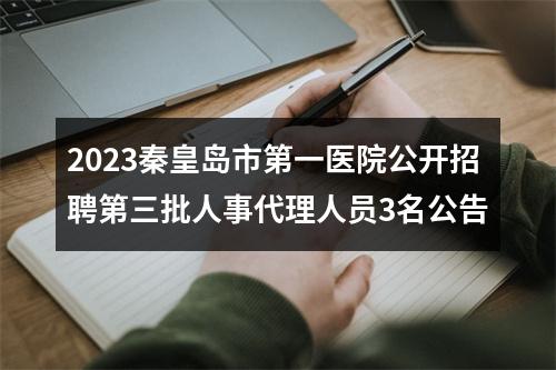 2023秦皇岛市第一医院公开招聘第三批人事代理人员3名公告 图片