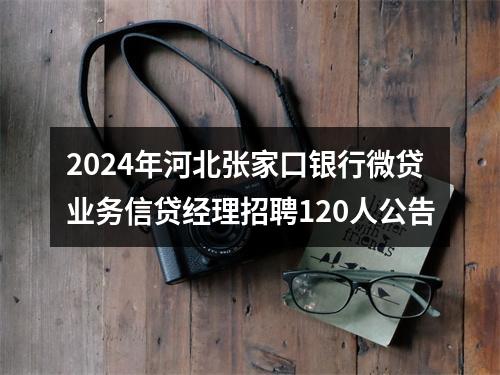 2024年河北张家口银行微贷业务信贷经理招聘120人公告 图片