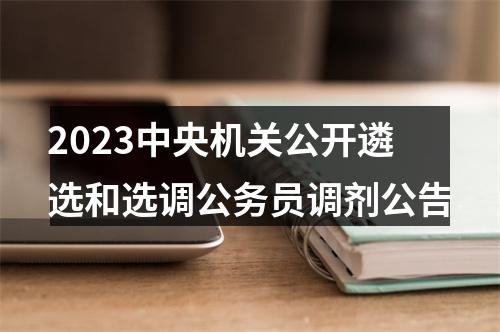 2023中央机关公开遴选和选调公务员调剂公告 图片